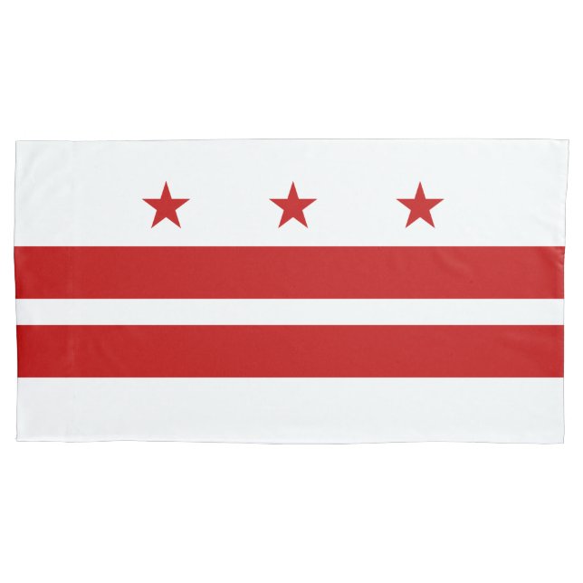 Patriotic Washington D.C. Flag Pillowcase (Front-Left)
