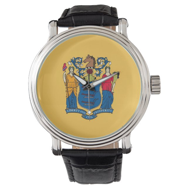 Patriotic watch with Flag of New Jersey (Front)