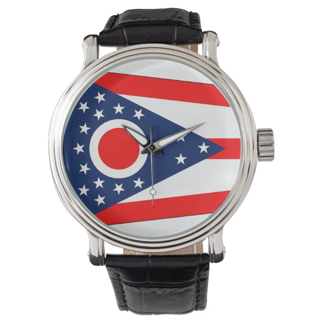Patriotic watch with Flag of Ohio (Front)