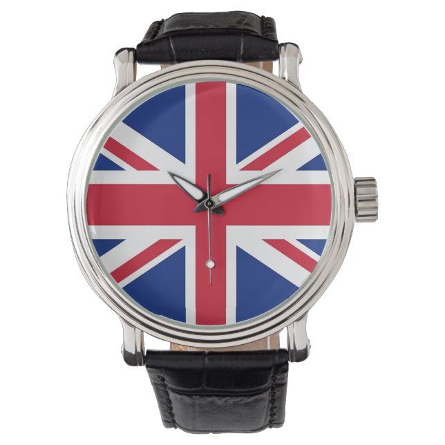 Patriotic watch with Flag of United Kingdom (Front)