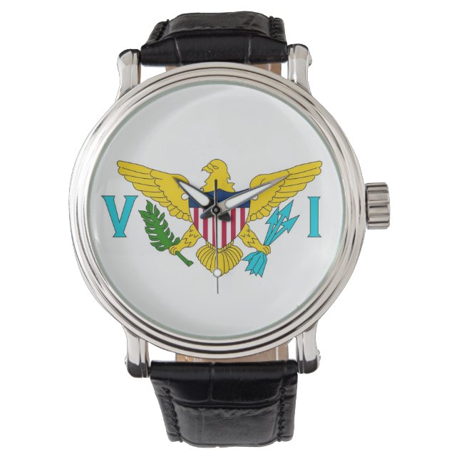 Patriotic watch with Flag of Virgin Islands (Front)