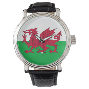 Patriotic watch with Flag of Wales