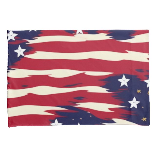 Patriotic Waves Pillowcase (Front-Right)