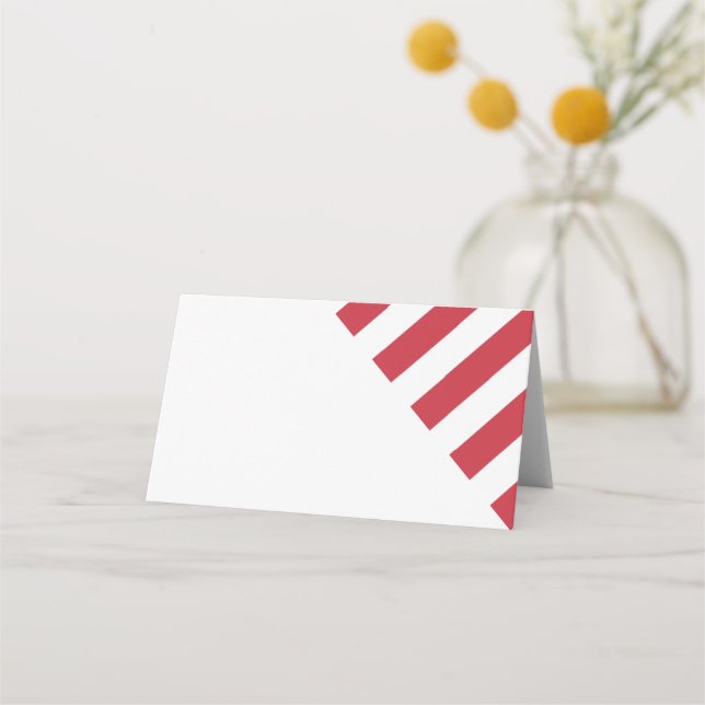 Patriotic Wedding Folded Place Card (Front)