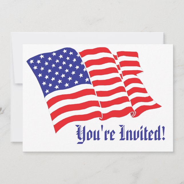 Patriotic Wedding Invitation (Front)