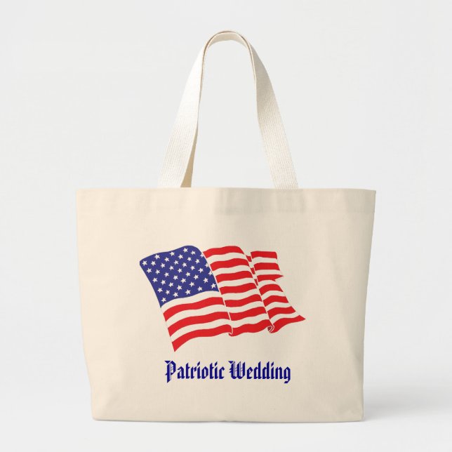 Patriotic Wedding Large Tote Bag (Front)