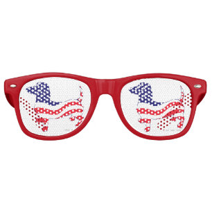 Patriotic-Weiner Retro Sunglasses