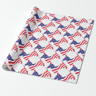 Patriotic-Weiner Wrapping Paper