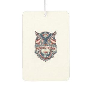 Patriotic Wellness Retreat Vector Graphic Tee Car Air Freshener