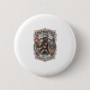 Patriotic Werewolf Patriot Horror Monster Patriot 6 Cm Round Badge