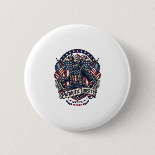Patriotic Werewolf Patriot Horror Monster Patriot 6 Cm Round Badge