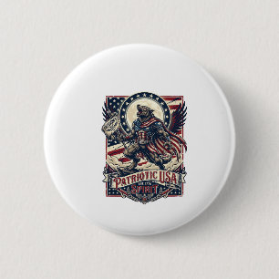 Patriotic Werewolf Patriot Horror Monster Patriot 6 Cm Round Badge