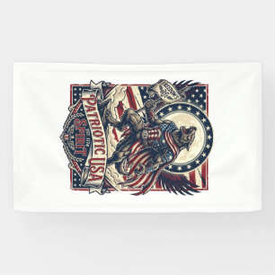 Patriotic Werewolf Patriot Horror Monster Patriot Banner