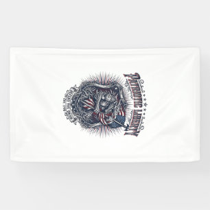 Patriotic Werewolf Patriot Horror Monster Patriot Banner