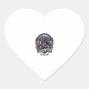Patriotic Werewolf Patriot Horror Monster Patriot Heart Sticker