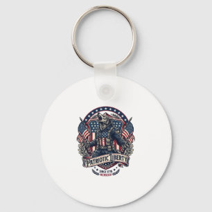 Patriotic Werewolf Patriot Horror Monster Patriot Key Ring