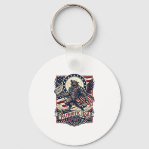 Patriotic Werewolf Patriot Horror Monster Patriot Key Ring
