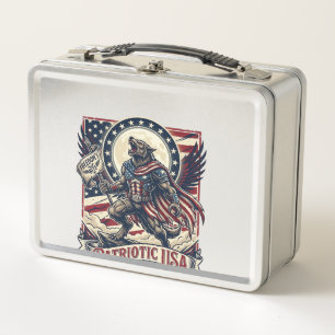 Patriotic Werewolf Patriot Horror Monster Patriot Metal Lunch Box