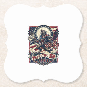 Patriotic Werewolf Patriot Horror Monster Patriot Paper Coaster