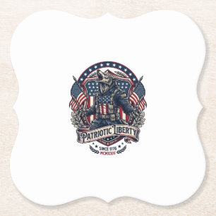 Patriotic Werewolf Patriot Horror Monster Patriot Paper Coaster