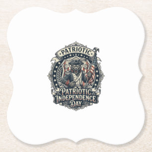 Patriotic Werewolf Patriot Horror Monster Patriot Paper Coaster