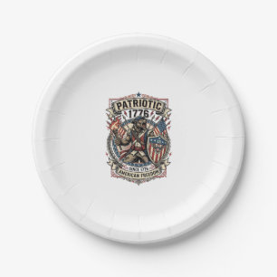 Patriotic Werewolf Patriot Horror Monster Patriot Paper Plate