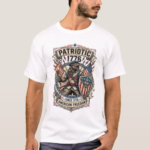 Patriotic Werewolf Patriot Horror Monster Patriot  T-Shirt
