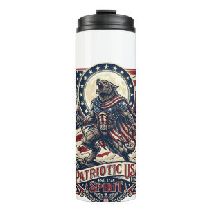 Patriotic Werewolf Patriot Horror Monster Patriot Thermal Tumbler