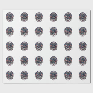 Patriotic Werewolf Patriot Horror Monster Patriot Wrapping Paper