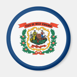 Patriotic West Virginia State Flag Magnet