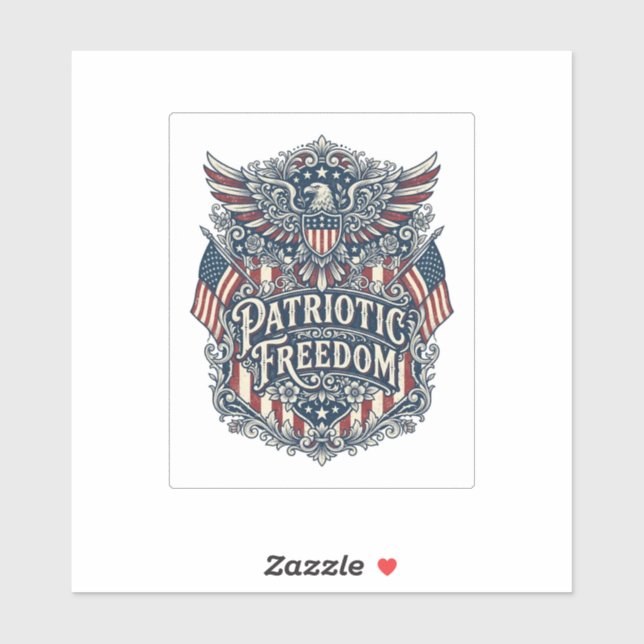 Patriotic Western Floral Vector Graphic Tee (Sheet)