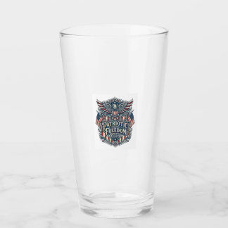 Patriotic Western Floral Vector Graphic Tee Glass