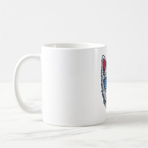 Patriotic Westie Dog Sunglasses Vintage Vector Art Coffee Mug