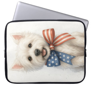 Patriotic Westie Laptop Sleeve