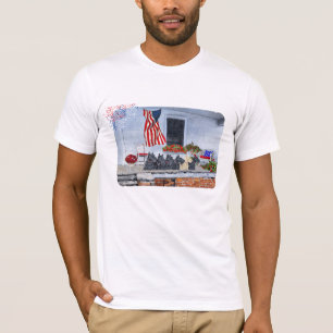 Patriotic Wheaten and Black Scotties   T-Shirt