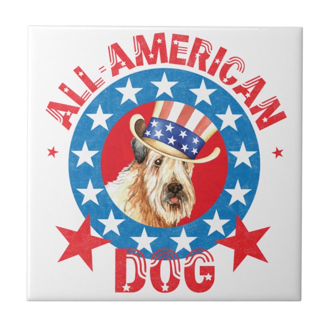 Patriotic Wheaten Tile (Front)
