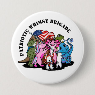 Patriotic Whimsy Brigade 7.5 Cm Round Badge