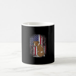 Patriotic Whippet American Flag Dog Lover Gift Coffee Mug