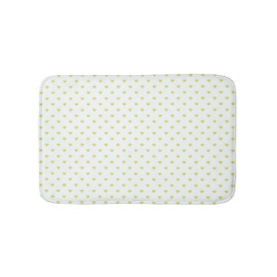 Patriotic White and Gold Heart Shape Bath Mat