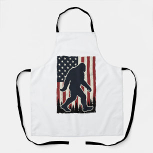 Patriotic Wilderness Creature Vintage Flag Vector Apron