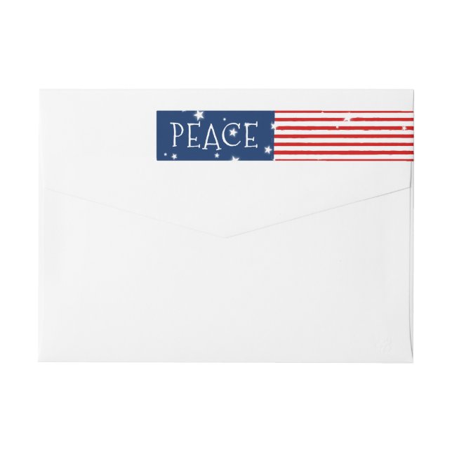 Patriotic Wraparound Holiday Address Labels (Back)