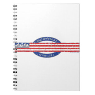 Patriotic Yellowstone Montana Notebook