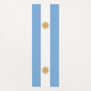 Patriotic Yoga Mats with flag of Argentina