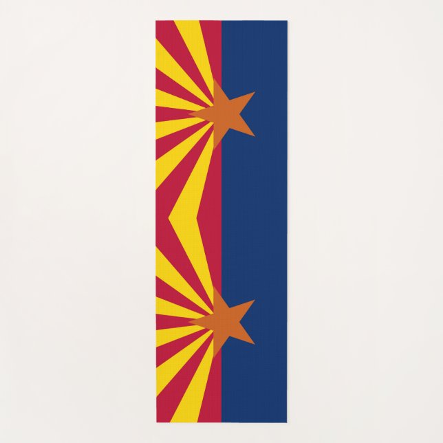 Patriotic Yoga Mats with flag of Arizona, USA (Front)