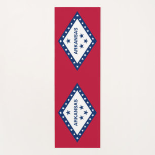 Patriotic Yoga Mats with flag of Arkansas, USA