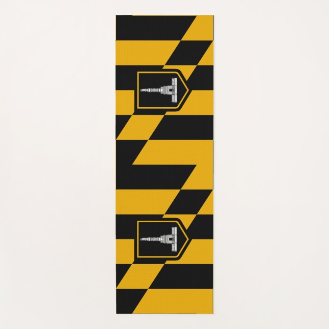 Patriotic Yoga Mats with flag of Baltimore, USA (Front)