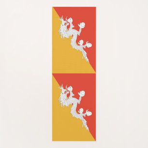 Patriotic Yoga Mats with flag of Bhutan