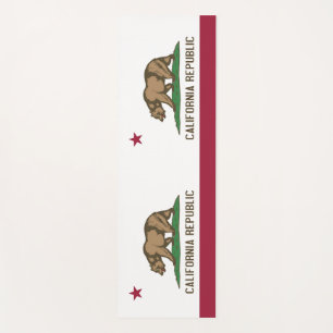 Patriotic Yoga Mats with flag of California, USA