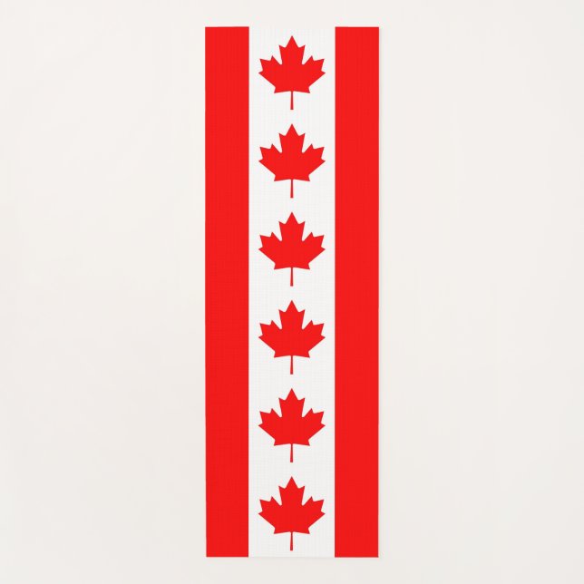 Patriotic Yoga Mats with flag of Canada (Front)