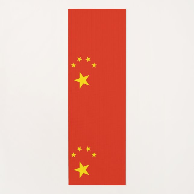 Patriotic Yoga Mats with flag of China (Front)